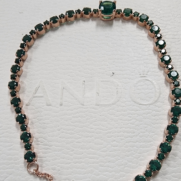 Pandora Tennis Bracelet with Green Stones - Picture 3 of 8